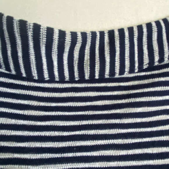 Jones New York Cotton Blend Boatneck Sleeveless Nautical Coastal Knit Top-Sz-L - Picture 4 of 16